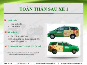 Bảng giá quảng cáo trên taxi Mai Linh