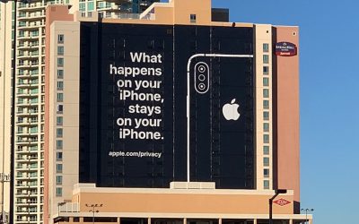 Apple “chế giễu” Google bằng billboard khổng lồ tại sự kiện công nghệ lớn nhất thế giới