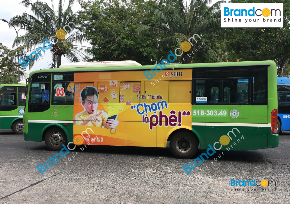 Quảng cáo trên xe bus tại Hà Nội mang thương hiệu tới hàng triệu khách hàng