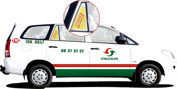 Quảng cáo trên Taxi Vinasun