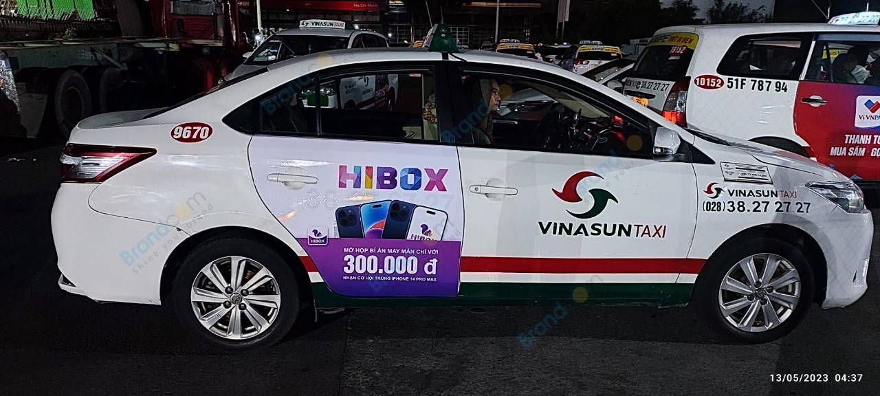 giá quảng cáo trên Taxi VinaSun