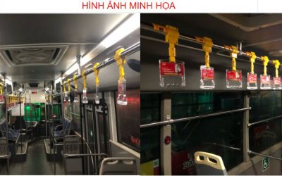 Báo giá quảng cáo tay cầm trong xe bus tại Hà Nội