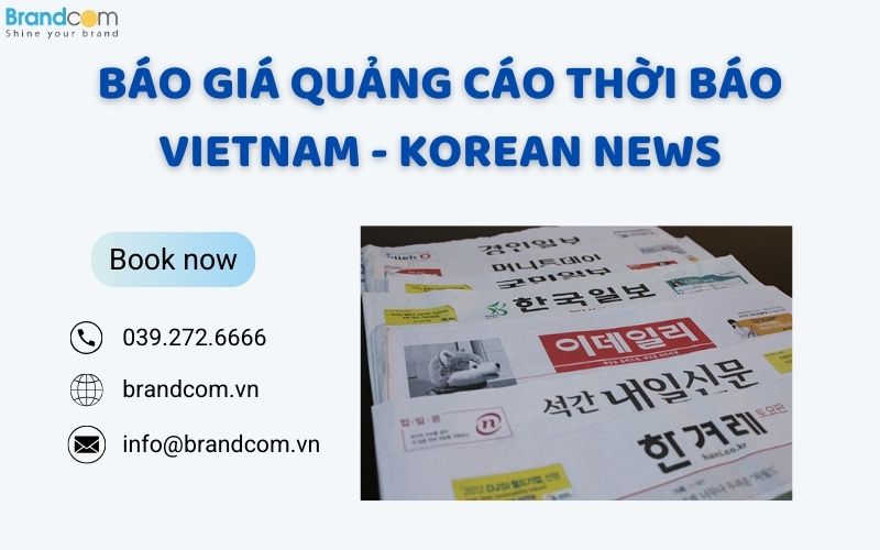 Quảng cáo trên thời báo Việt Hàn