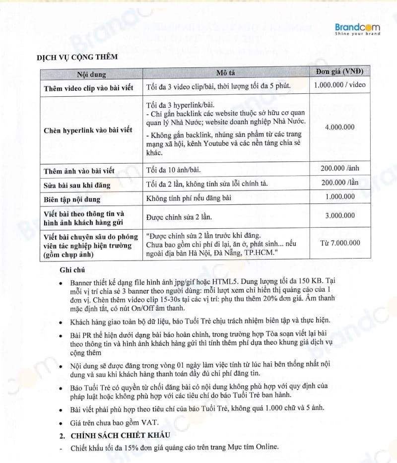 Bảng giá quảng cáo banner và bài viết trên Báo Mực Tím online năm 2026