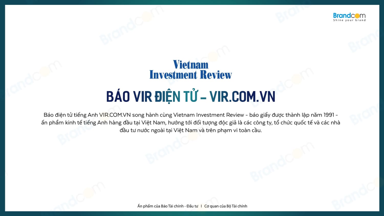 Báo giá quảng cáo báo điện tử Vietnam Investment Review 2026