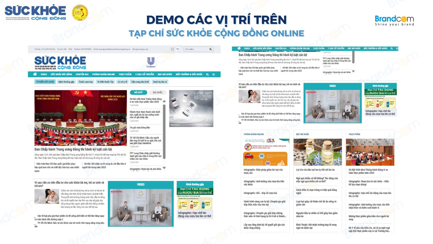 Bảng giá quảng cáo Tạp chí Sức Khỏe Cộng Đồng năm 2026 mới nhất