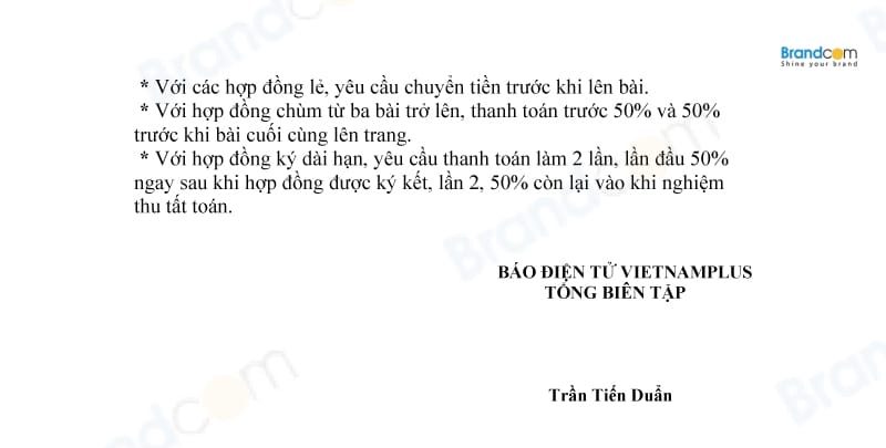 Báo giá quảng cáo trên báo điện tử Vietnamplus.vn 2026