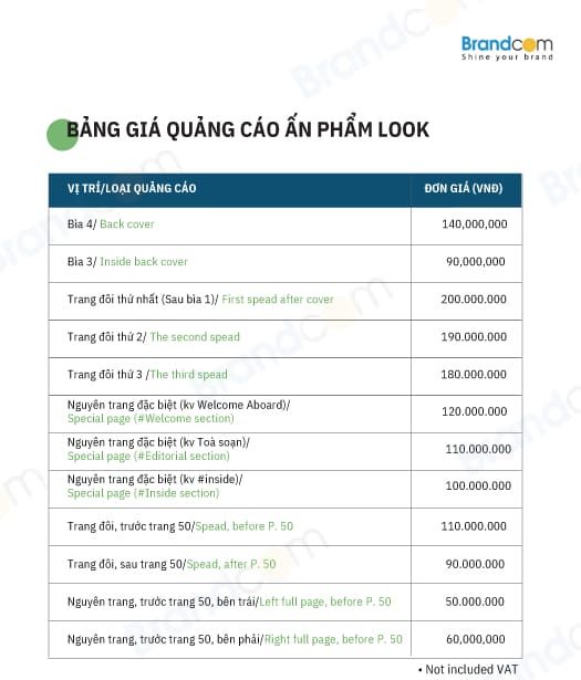 Báo giá quảng cáo tạp chí Look - Tạp chí Bamboo Airways 2026 mới nhất