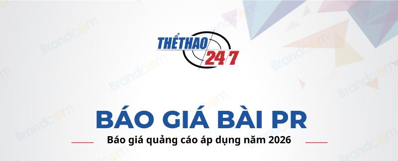 Bảng giá quảng cáo trên Thể Thao 24/7 năm 2026