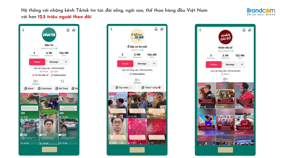 Báo giá quảng cáo kênh Tiktok báo Dân Trí mới nhất