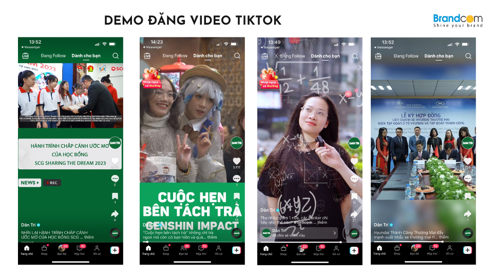 Báo giá quảng cáo kênh Tiktok báo Dân Trí mới nhất