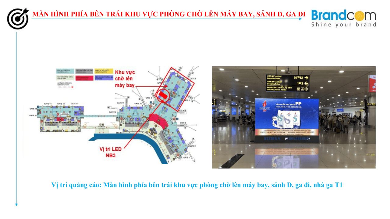 Quảng cáo màn hình tại sân bay Nội Bài - Màn hình LED các khu vực (phần 6)