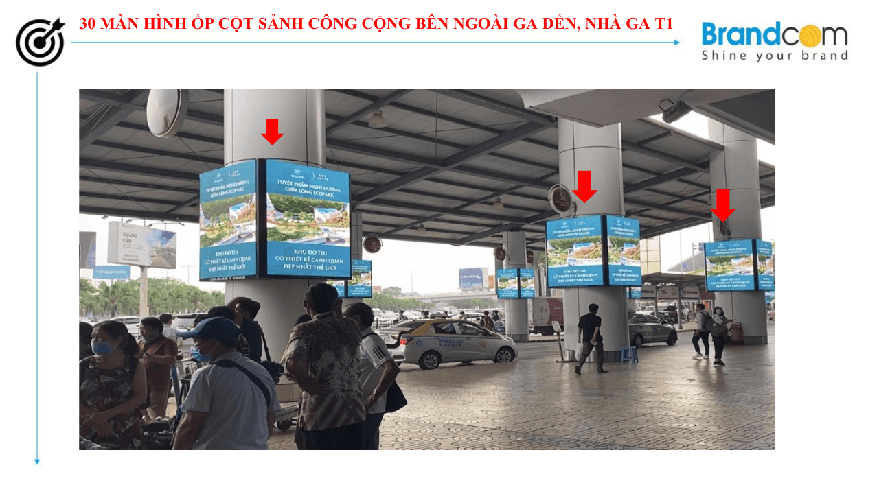 Quảng cáo màn hình tại sân bay Nội Bài - Màn hình LED các khu vực (phần 6)