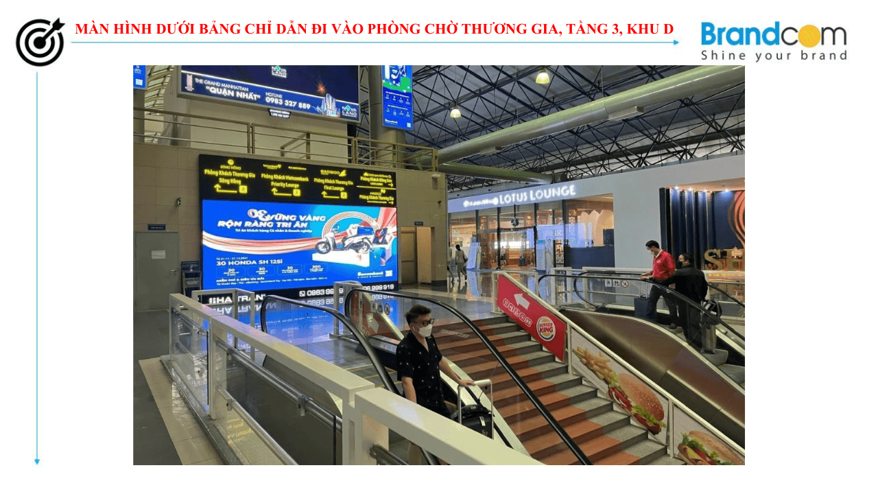 Quảng cáo màn hình tại sân bay Nội Bài - Màn hình LED các khu vực (phần 6)