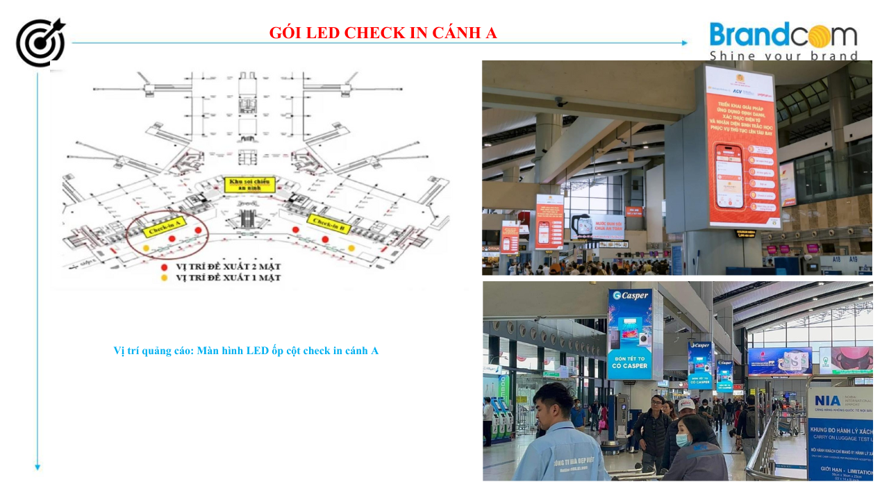 Quảng cáo màn hình tại sân bay Nội Bài - LED check in (phần 2)