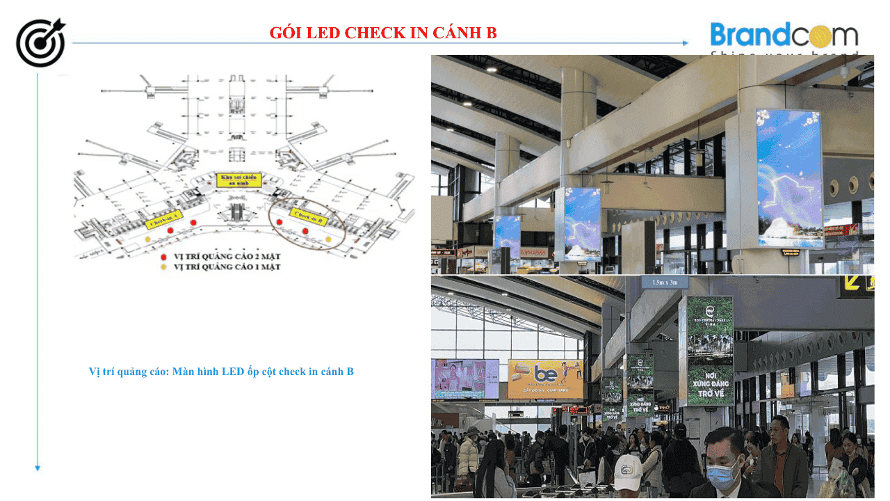 Quảng cáo màn hình tại sân bay Nội Bài - LED check in (phần 2)