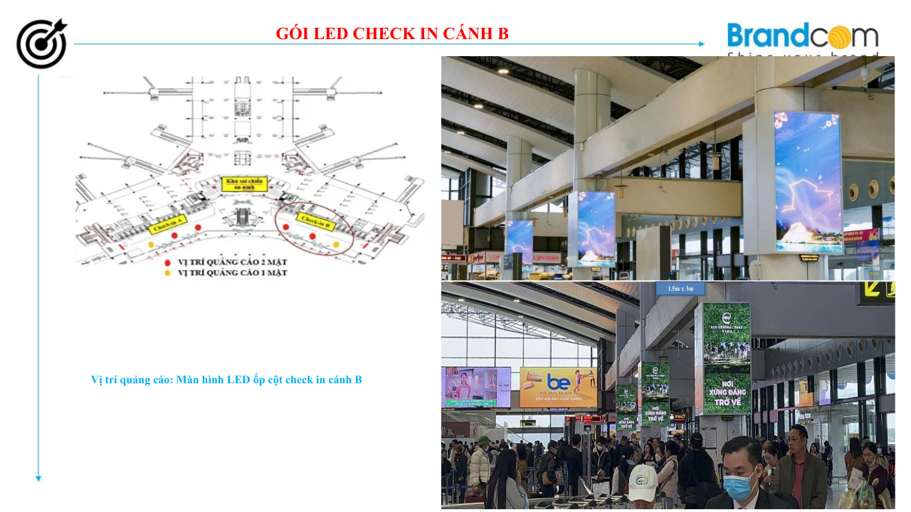 Quảng cáo màn hình tại sân bay Nội Bài - LED check in (phần 2)