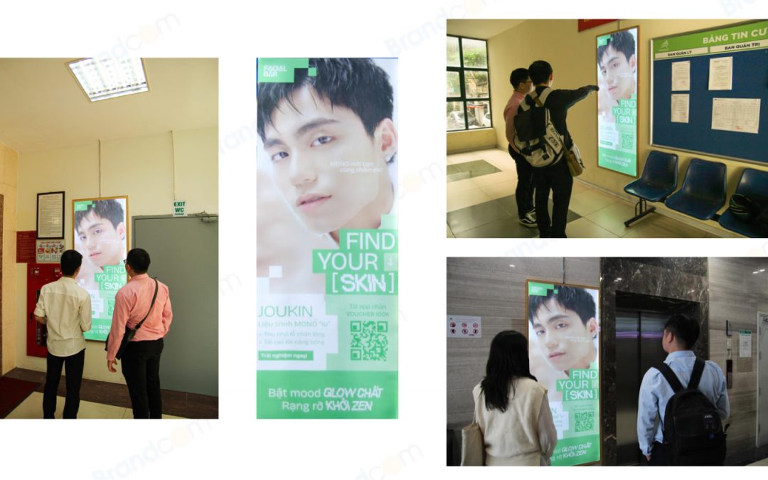 Báo giá decal dán cửa và standee điện sảnh thang máy 2026