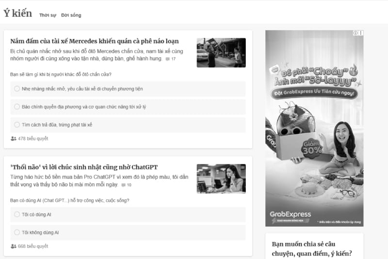 Báo giá quảng cáo chuyên mục Ý kiến báo VnExpress 2026 mới nhất