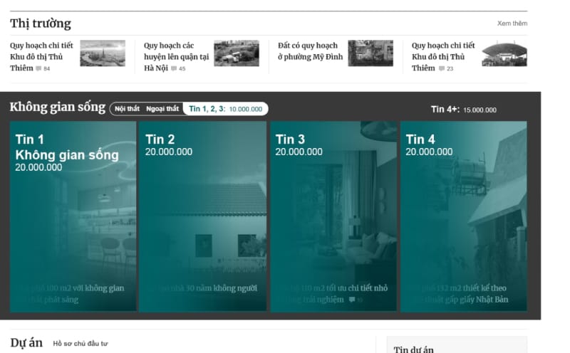 Báo giá quảng cáo chuyên mục Bất động sản báo VnExpress 2026 mới nhất