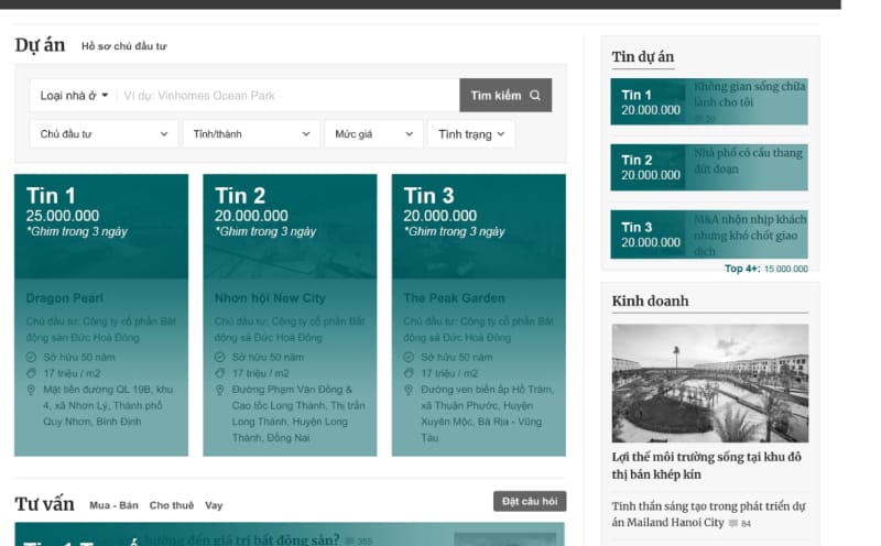 Báo giá quảng cáo chuyên mục Bất động sản báo VnExpress 2026 mới nhất
