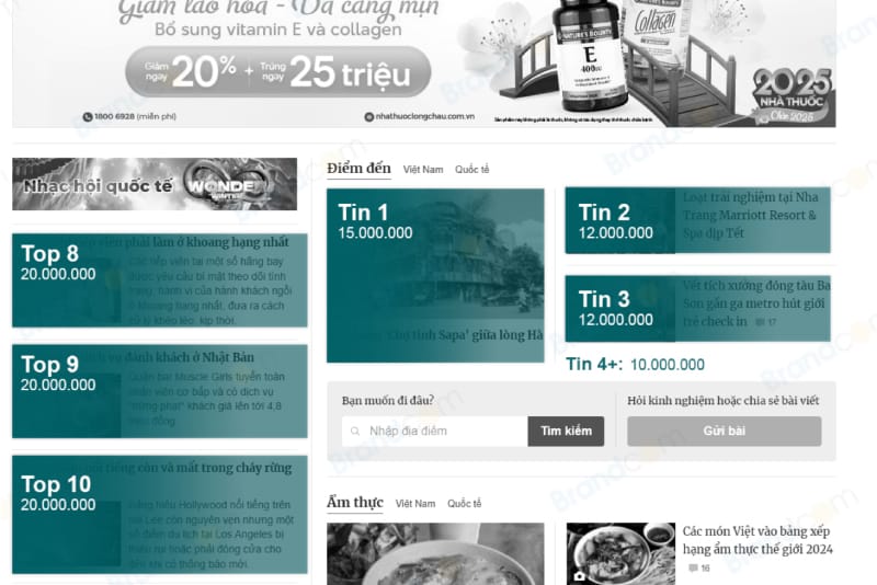 Báo giá quảng cáo chuyên mục Du lịch báo VnExpress 2026 mới nhất