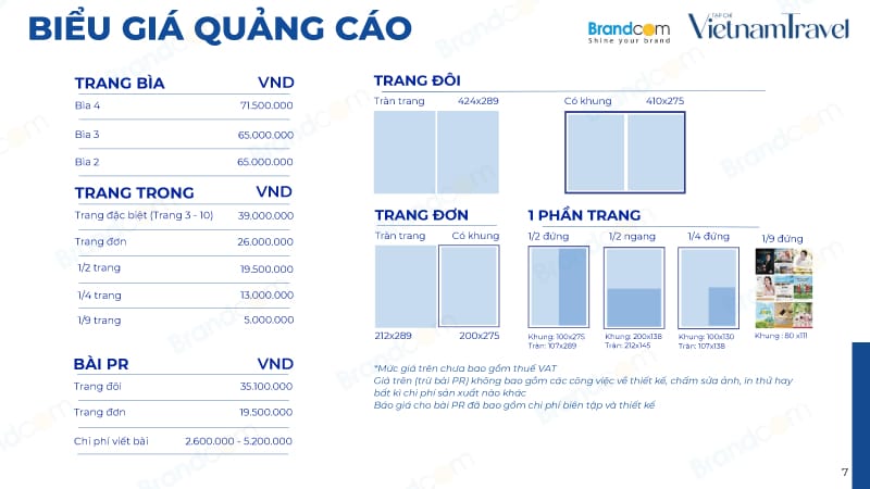 Báo giá quảng cáo Tạp chí Vietnam Travel 2026 mới nhất
