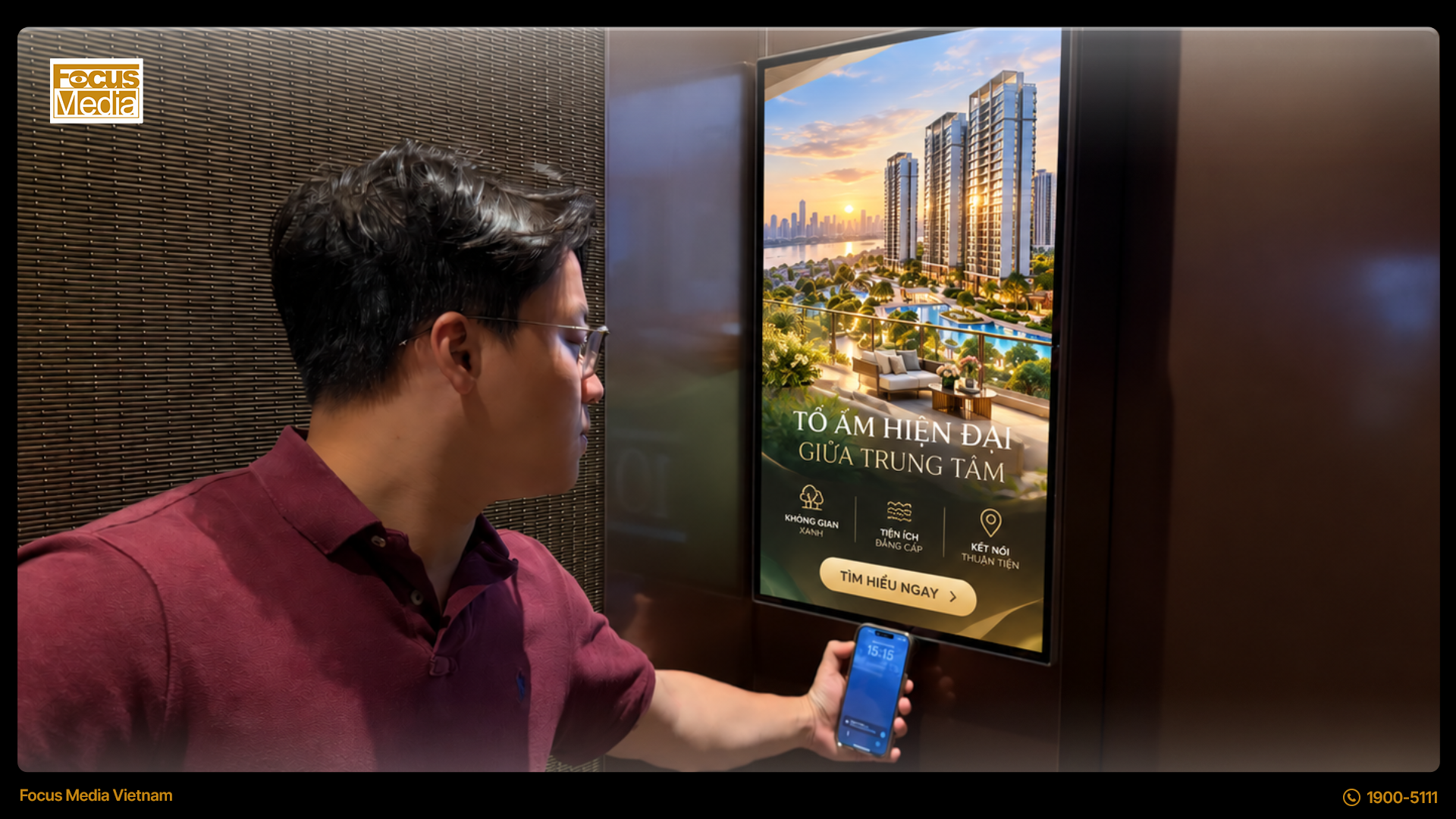 Quảng cáo thang máy Focus Media: Hình thức và cách booking quảng cáo